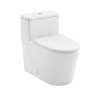 Swiss Madison Arles 1-piece 1.11.6 GPF Dual Flush Elongated Toilet in Glossy White Seat Included SM-1T259