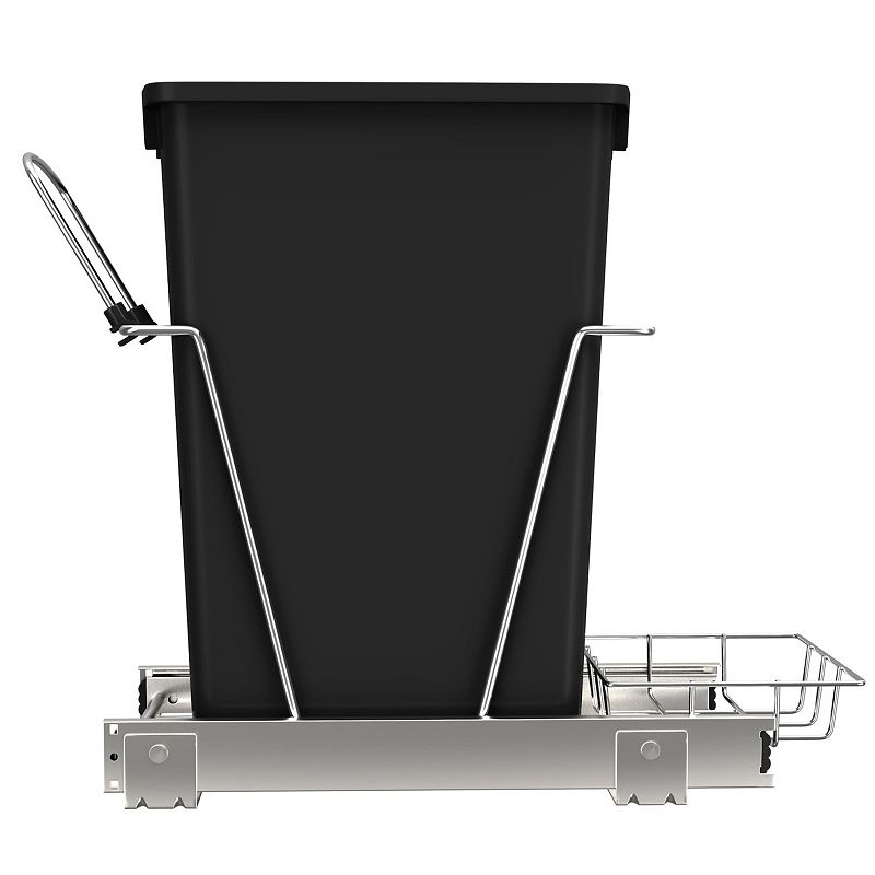 Rev-a-shelf Pull Out Trash Can 35 Qt For Kitchen Cabinets， Black， Rv-12kd-18c S