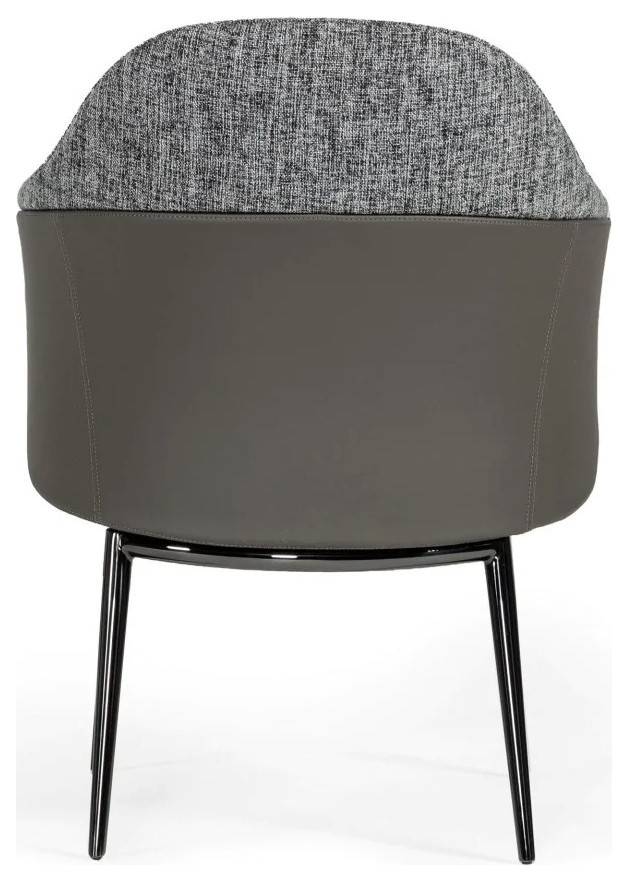 Gretchen Modern Gray Fabric and Leatherette Dining Chair  Set of 2   Contemporary   Dining Chairs   by Virgil Stanis Design  Houzz