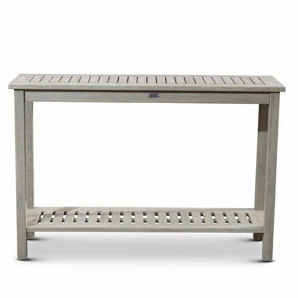 Eucalyptus Console Table; Driftwood Gray. Entryway Table with Storage Shelf for Entryway， Front Hall， Hallway， Living Room - 48