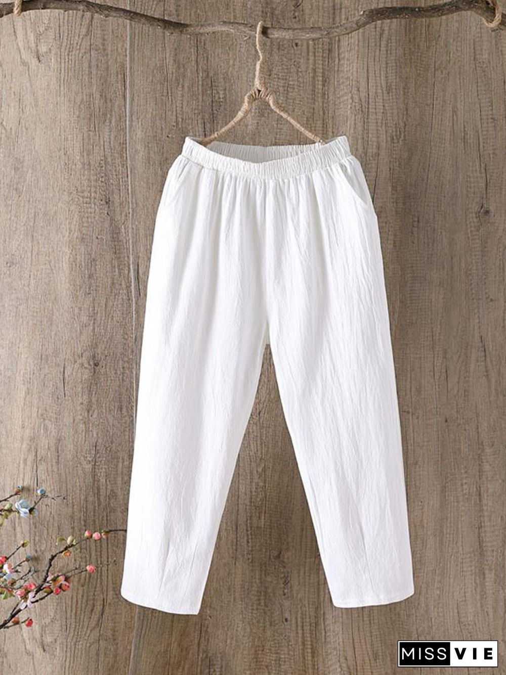 Loose Haren Casual Nine-Quarter Pants