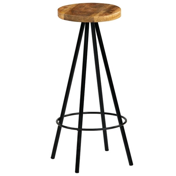 vidaXL Bar Stools 2 pcs Solid Mango Wood - 11.8