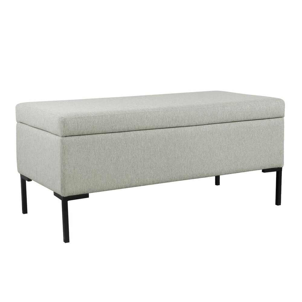 HomePop Large Storage Bench with Metal Legs