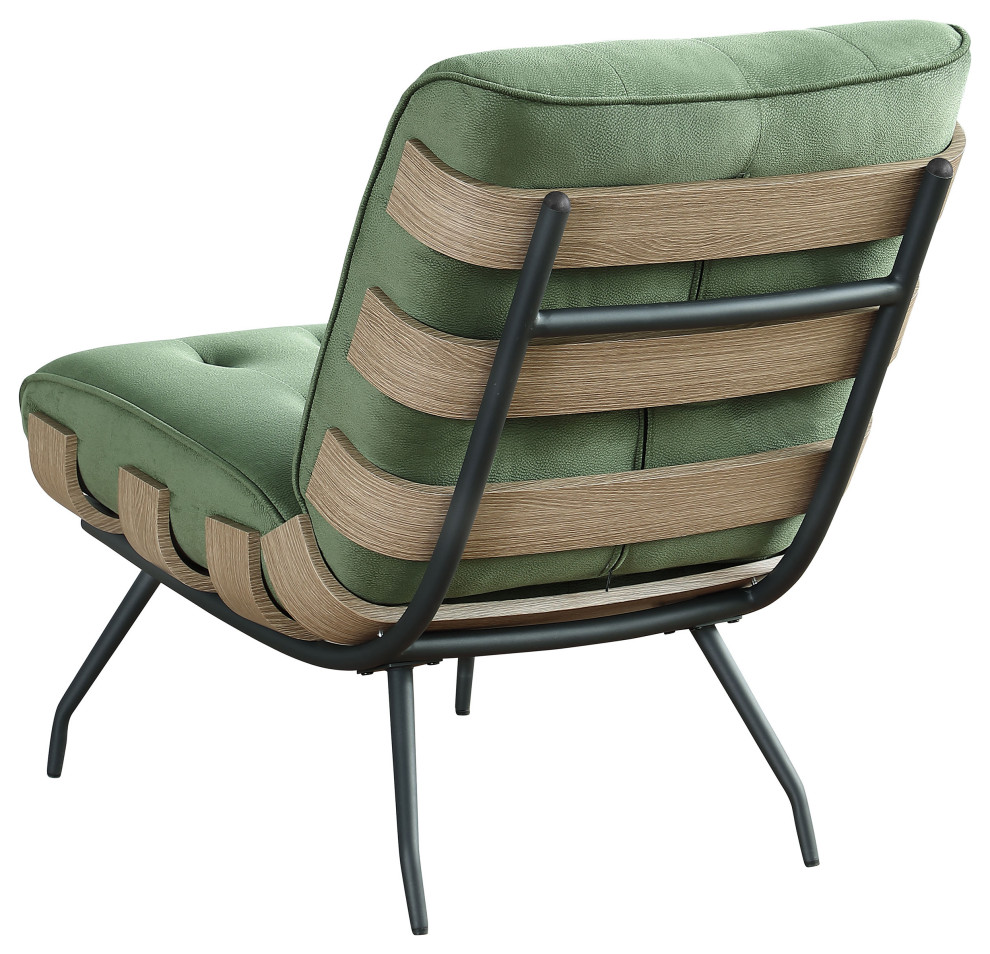 Aloma Armless Tufted Accent Chair Green   Modern   Armchairs And Accent Chairs   by Modon  Houzz