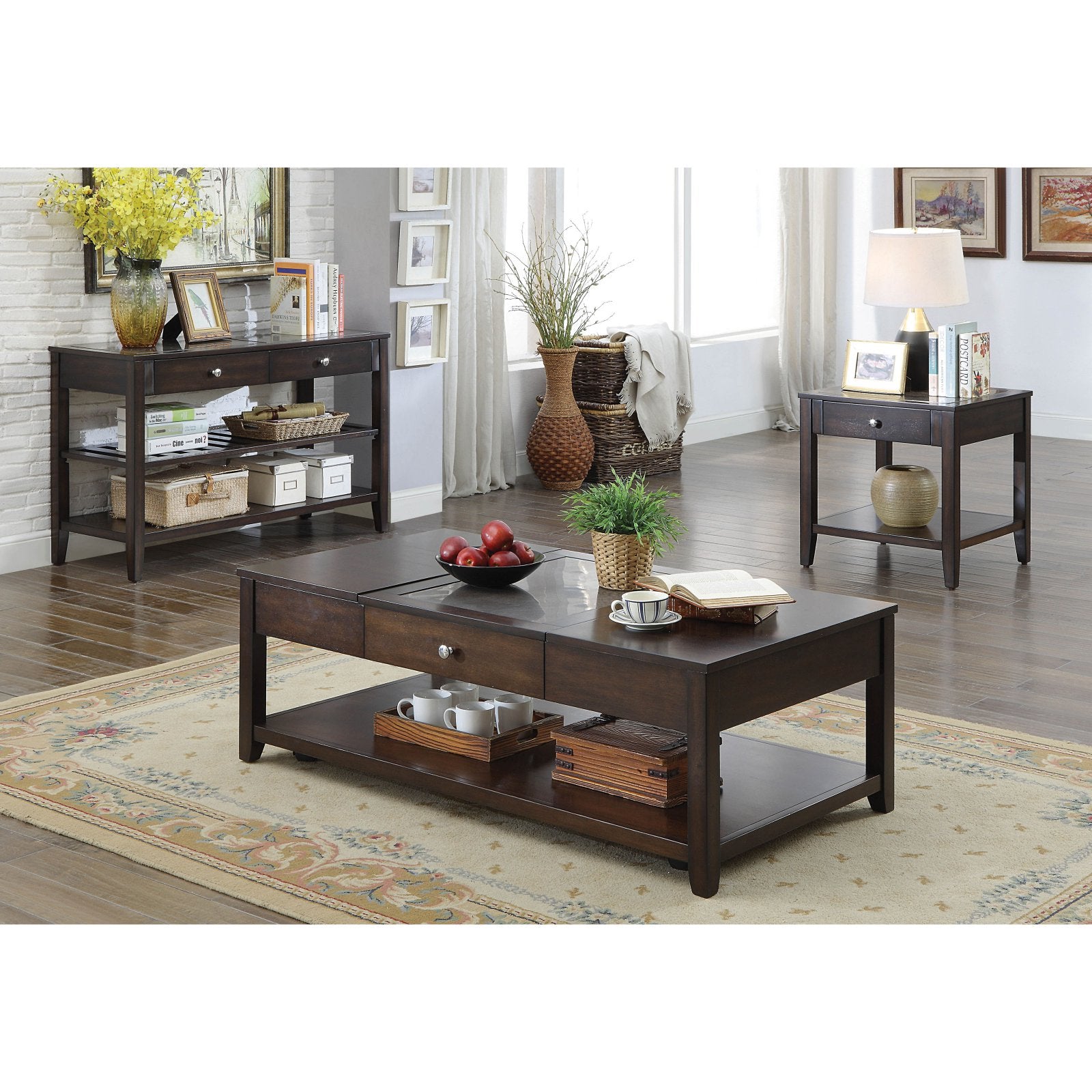 Furniture of America Norton Celestite Lift Top Coffee Table