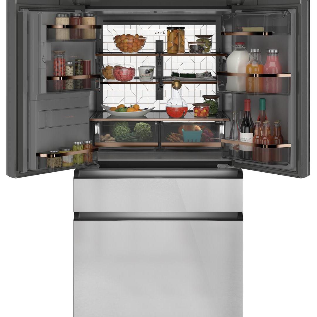 Café 36-inch, 22.3 cu.ft. Counter-Depth French 4-Door Refrigerator with Wi-Fi CXE22DM5PS5