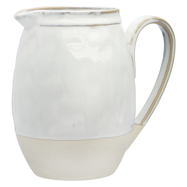 White Stoneware Pitcher