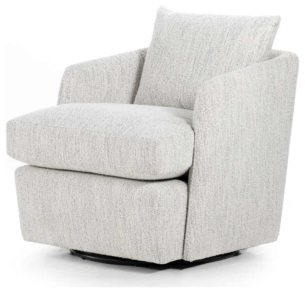 India Swivel Chair Nantucket Oatmeal   Transitional   Armchairs And Accent Chairs   by Rustic Home Furniture Deco  Houzz