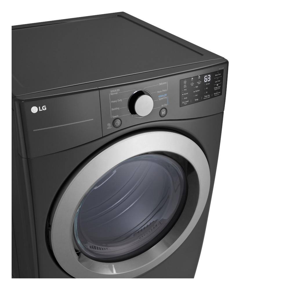 LG 7.4 cu. ft. Ultra Large Vented Gas Dryer with Sensor Dry NFC Tag On in Middle Black DLG3471M