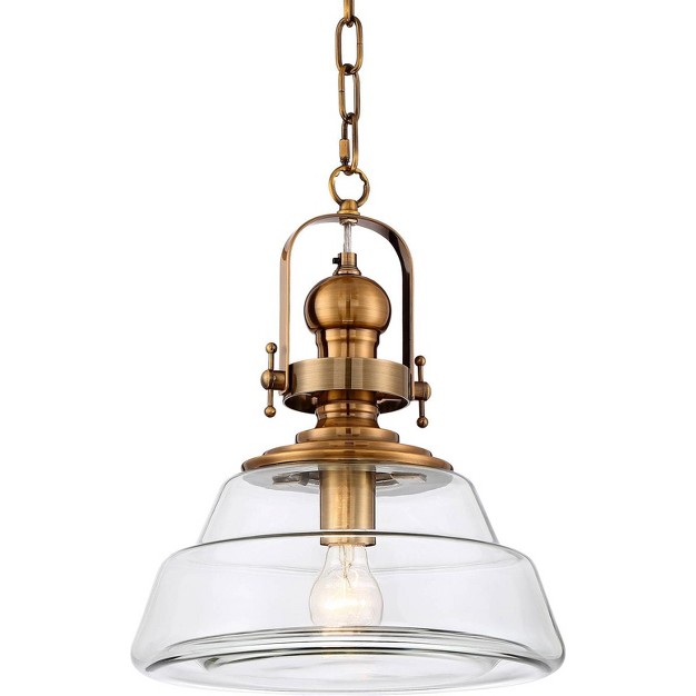 Wide Modern Industrial Clear Glass Shade Fixture For Dining Room Living Foyer Kitchen Island