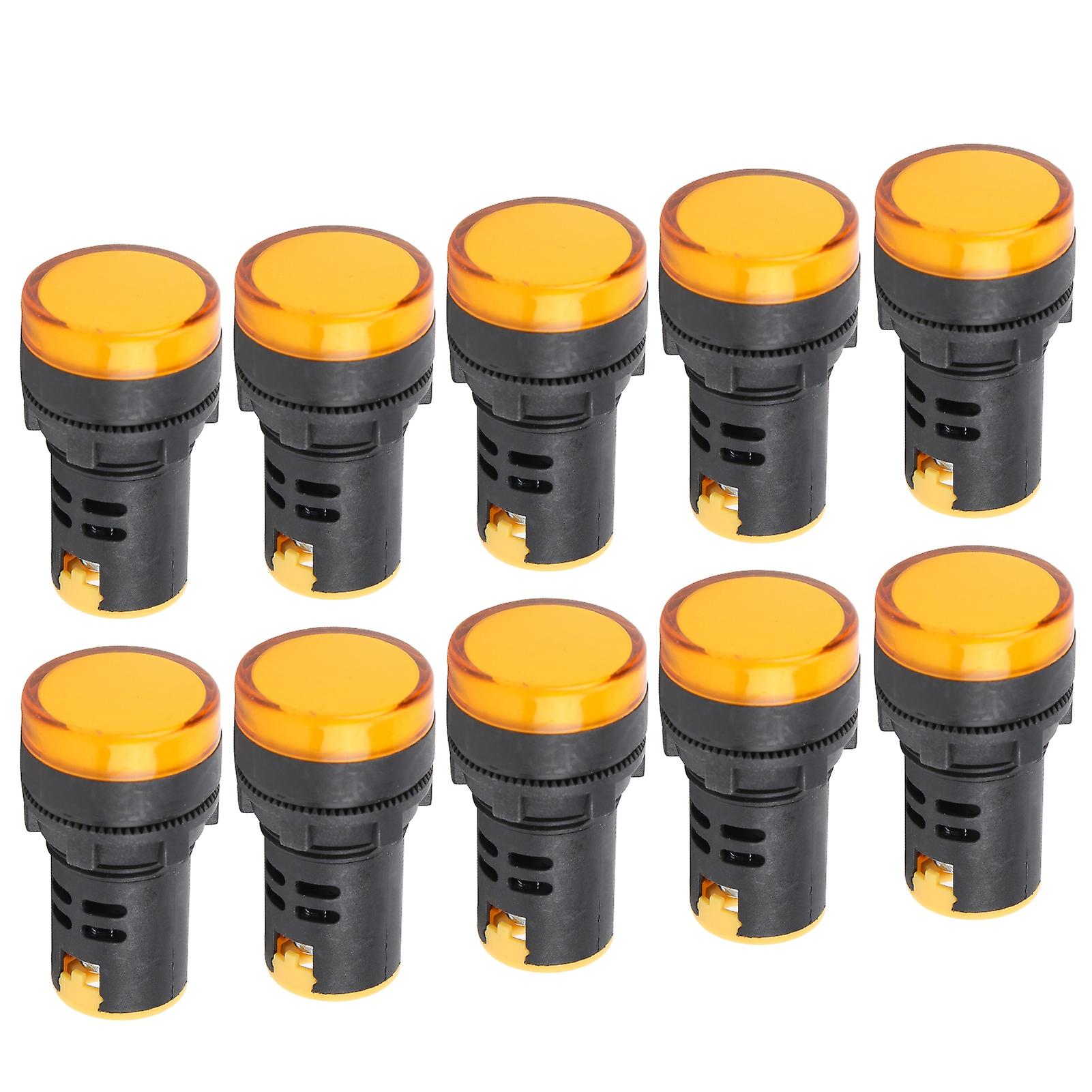 10pcs Ad1622ds Yellow Led Indicator High Brightness Led Signal Lamp Light For Signal Indicationac/dc24v