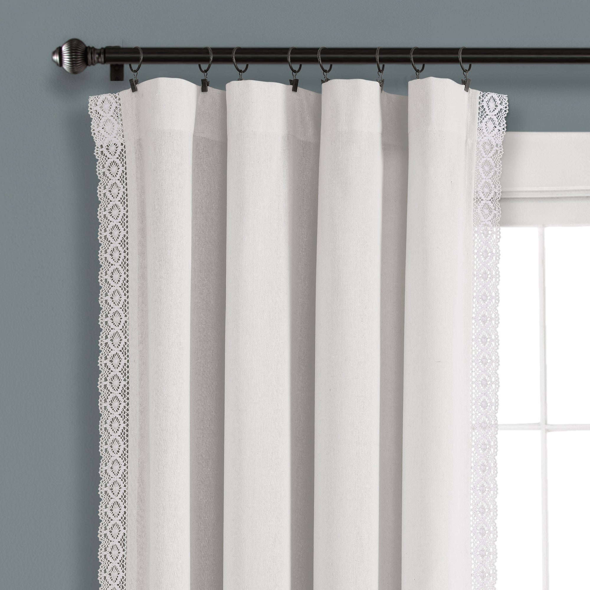 Rosalie Faux Linen Window Panel Set