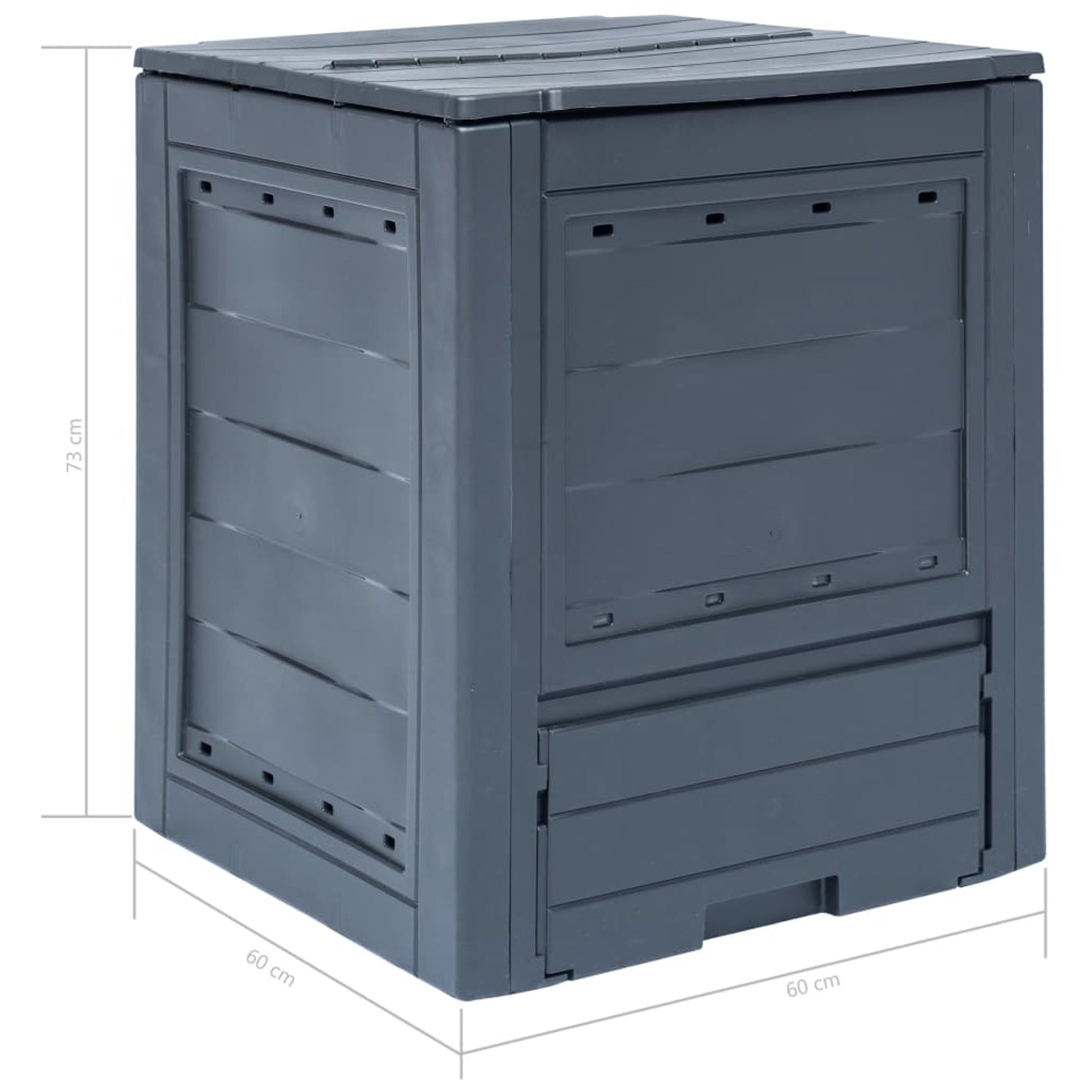 Garden Composter Gray 23.6“x23.6”x28.7“ 68.7 gal