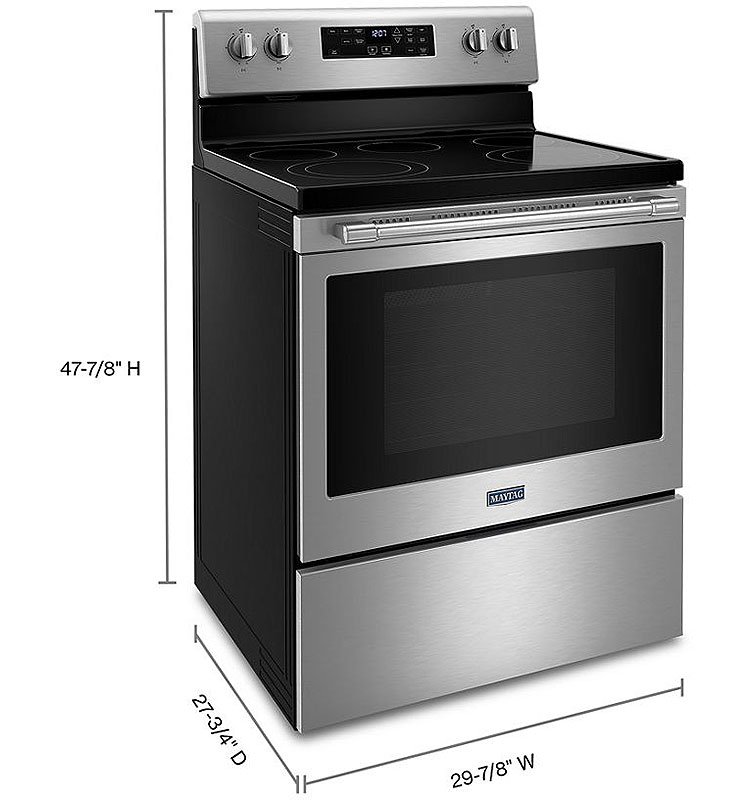 Maytag 5.3 Cu. Ft. Fingerprint Resistant Stainless Steel Electric Range With Air Fryer And Basket