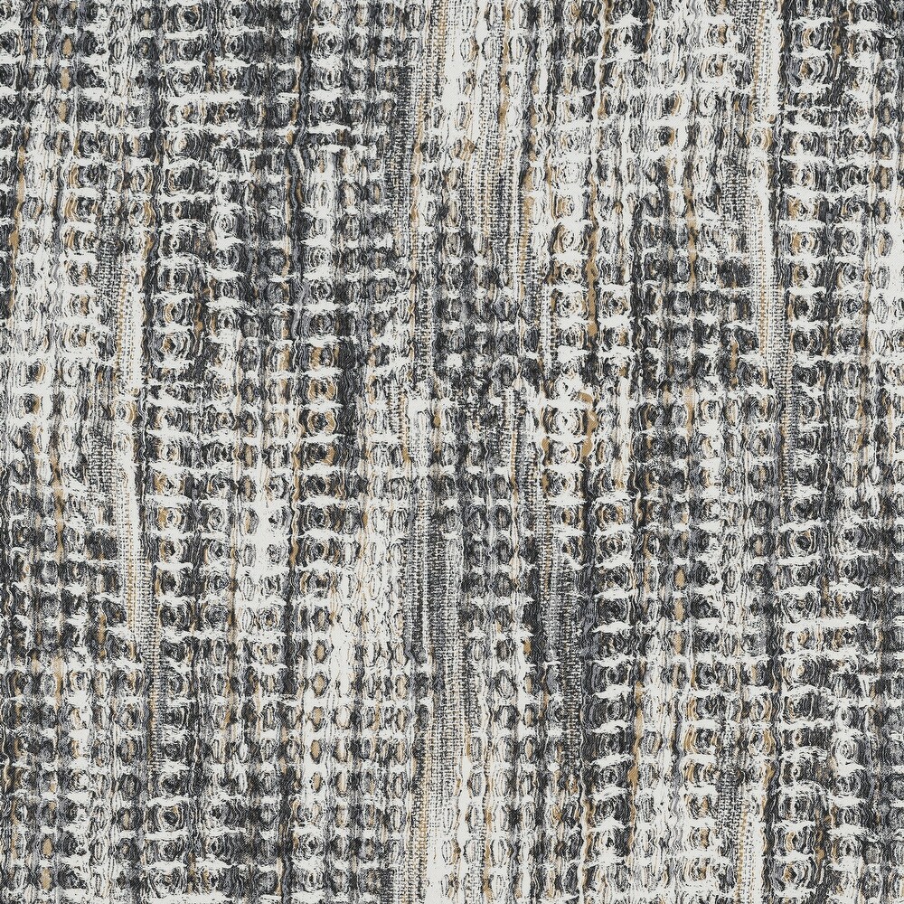 No. 918 Aran Crosshatch Print Semi Sheer Rod Pocket Curtain Panel  Single Panel