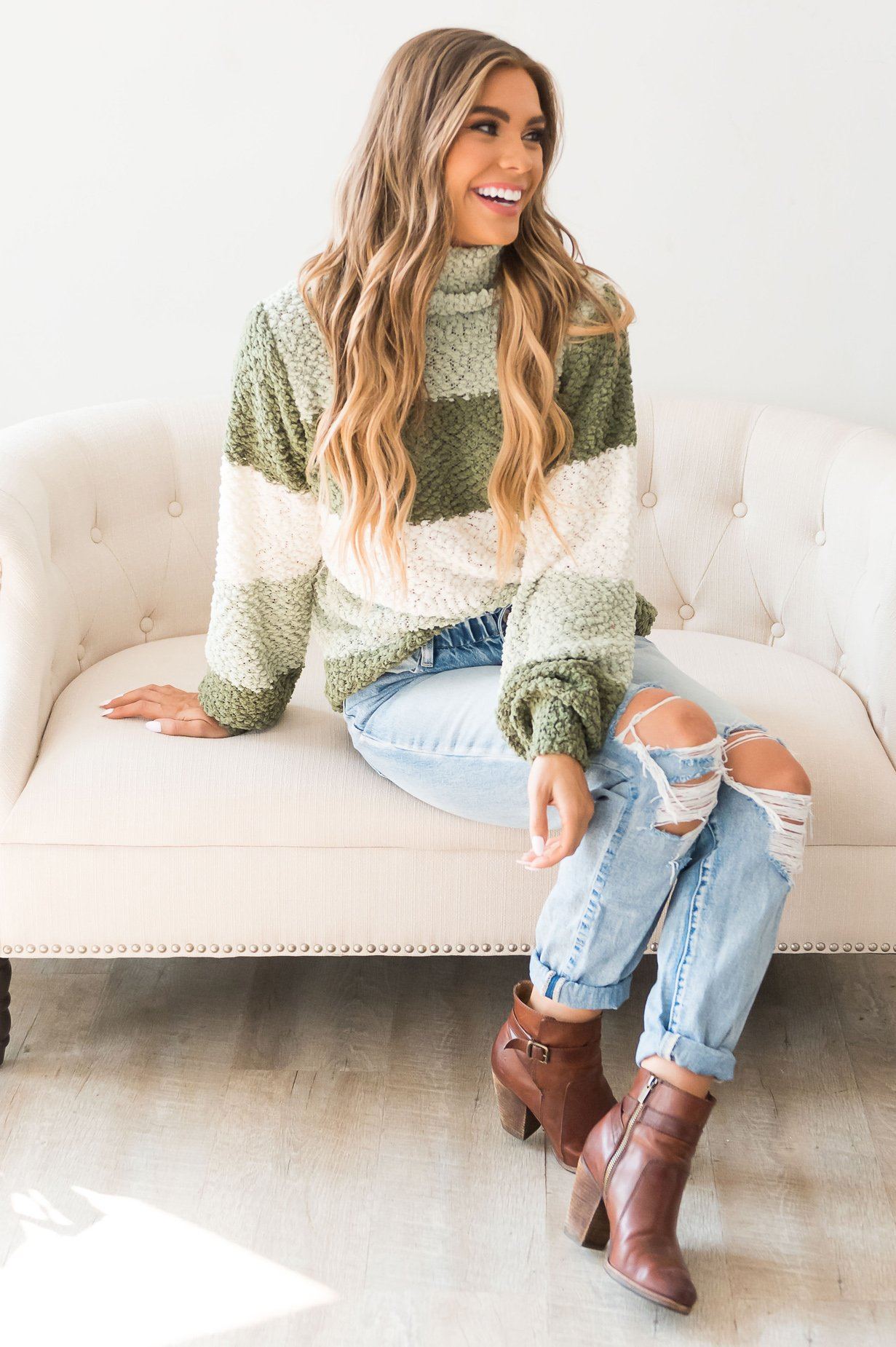 Cozy Up Modest Turtleneck Sweater