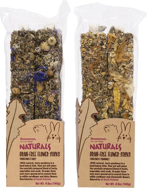 Naturals by Rosewood Grain-Free Assorted Flower Sticks Small Pet Treats