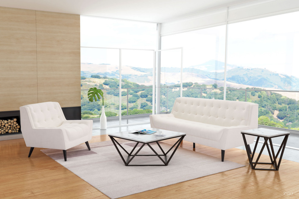 Tintern Coffee Table White  ampAntique Brass   Transitional   Coffee Tables   by Sideboards and Things  Houzz