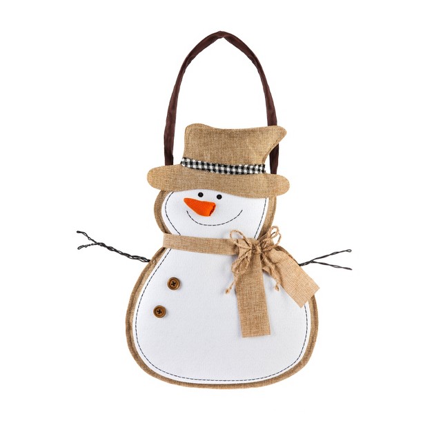 Evergreen Snowman Burlap Door Decor 13 50x17 50 quot h