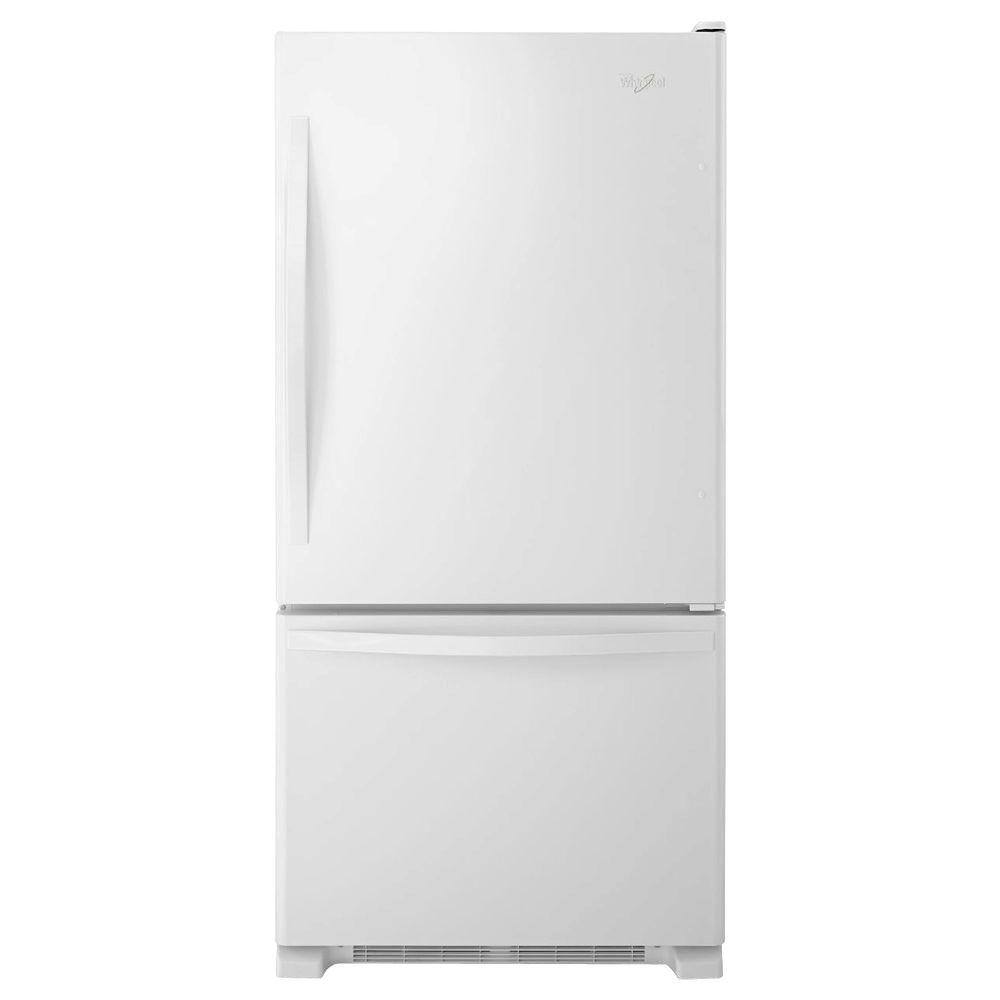 Whirlpool 18.7 cu. ft. Bottom Freezer Refrigerator in White WRB329DMBW