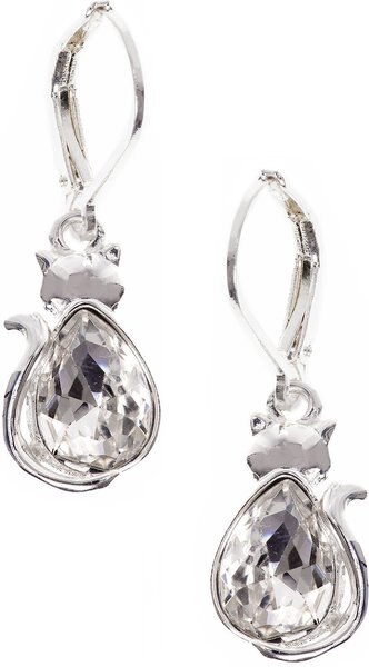 Pet Friends Cat Stone Drop Earrings