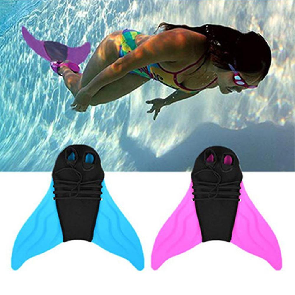 Miman Swim Fins For Kids， Mermaid Tail Fins One-piece Flipper Diving Fins