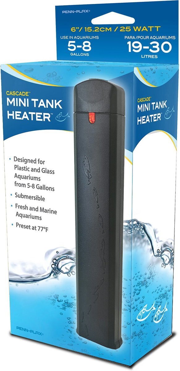 Penn-Plax 25W Plastic Safe Aquarium Heater， 6-in