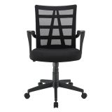 Jaxby Mesh/Fabric Mid-Back Task Chair， Black， BIFMA Certified