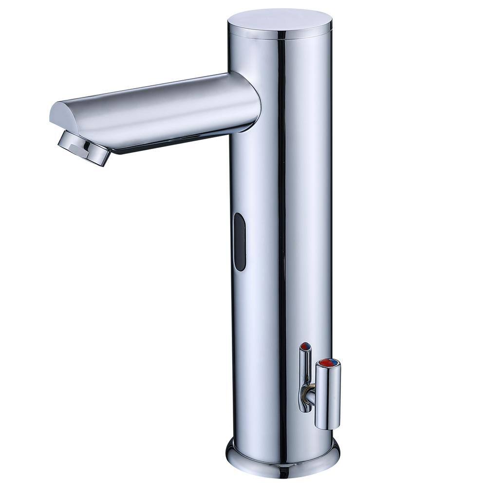 GIVING TREE Mid-Arc Automatic Touchless Single Hole Bathroom Faucet in Chrome HDFFBTSHM-222CH