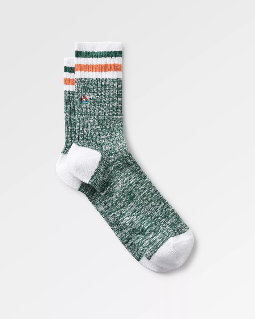 Organic Midweight Rib Socks - Deep Ocean