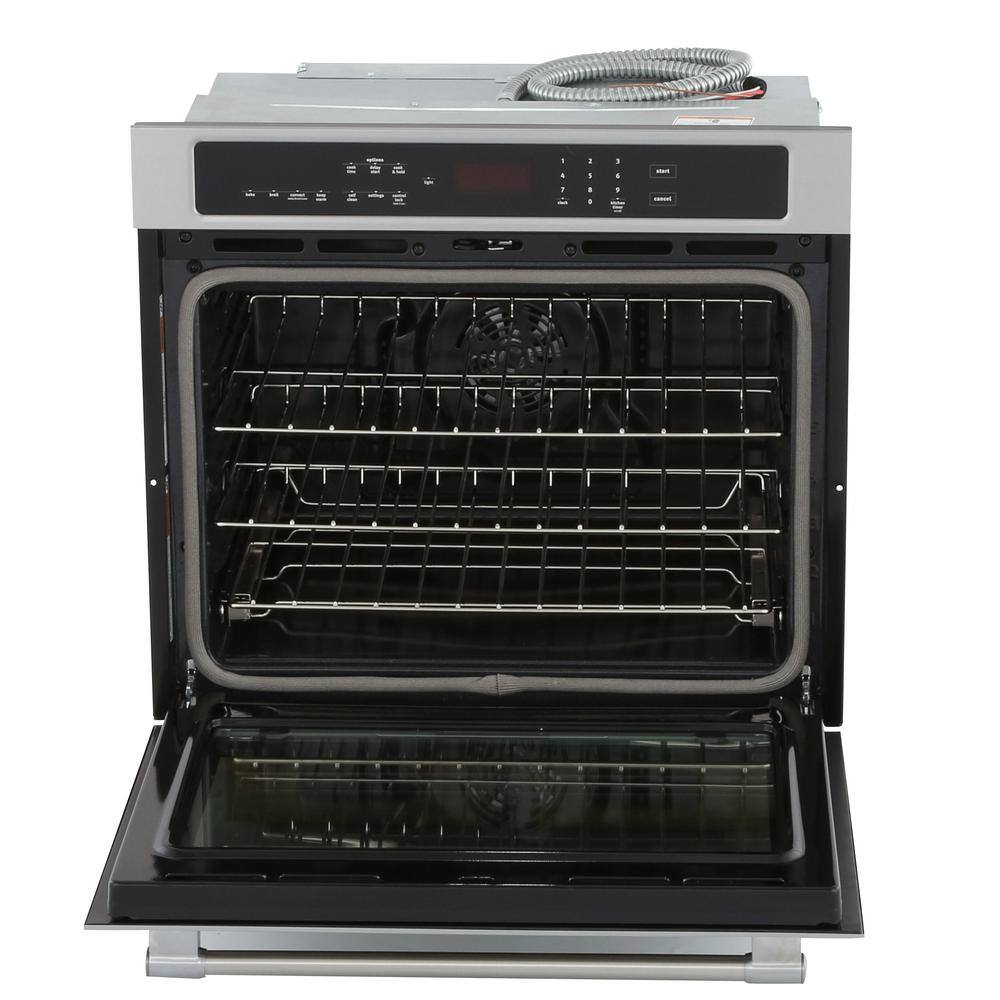 Maytag 30 in. Single Electric Wall Oven with True Convection in Fingerprint Resistant Stainless Steel MEW9530FZ