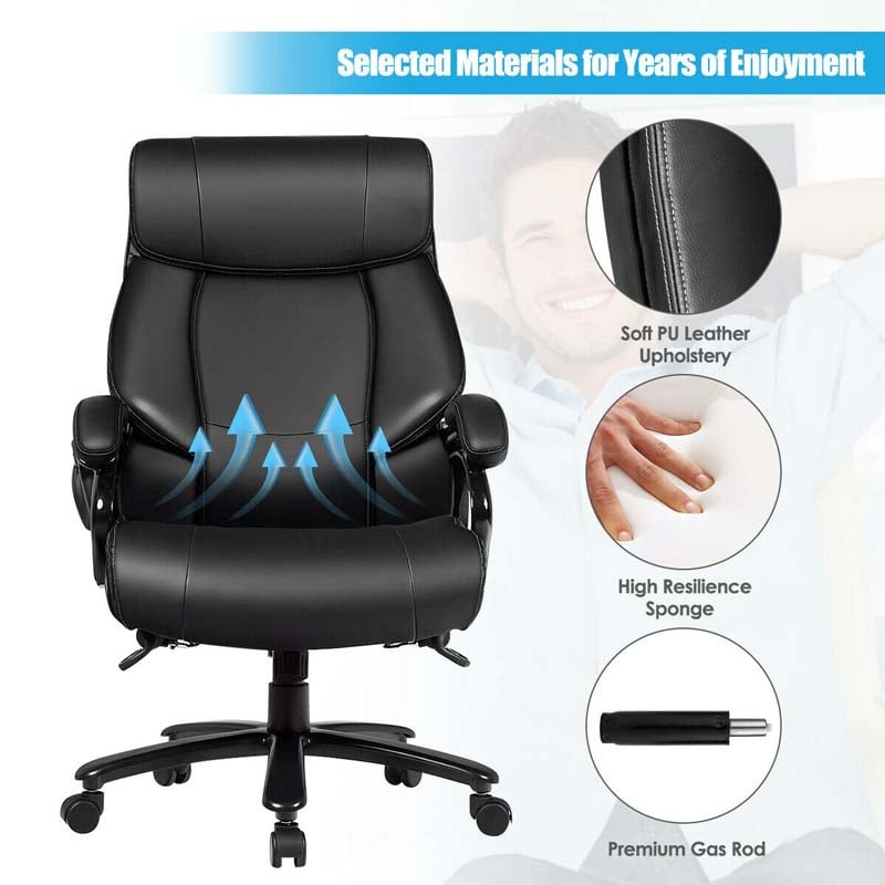 400 LBS Big & Tall Massage Office Chair PU Leather Executive Chair High Back Computer Desk Chair