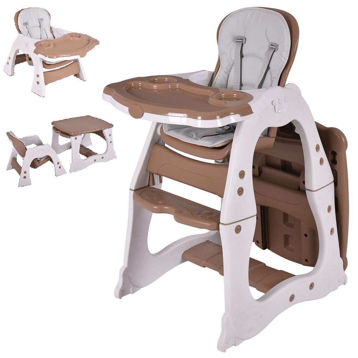 Baby High Chair, 3 in 1 Infant Table and Chair Set