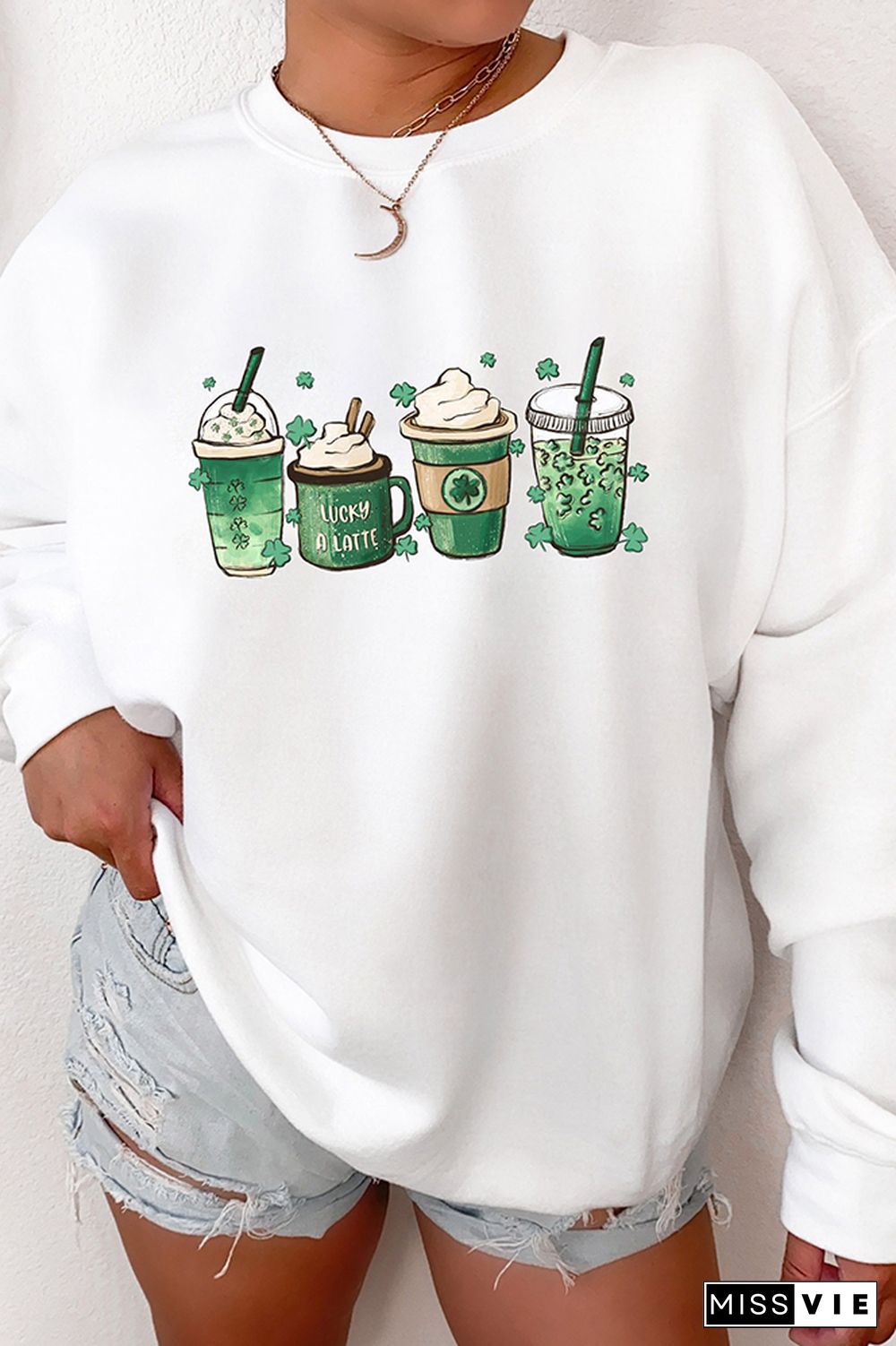 St Patricks Day - Coffee Cups Sweatshirt Wholesale