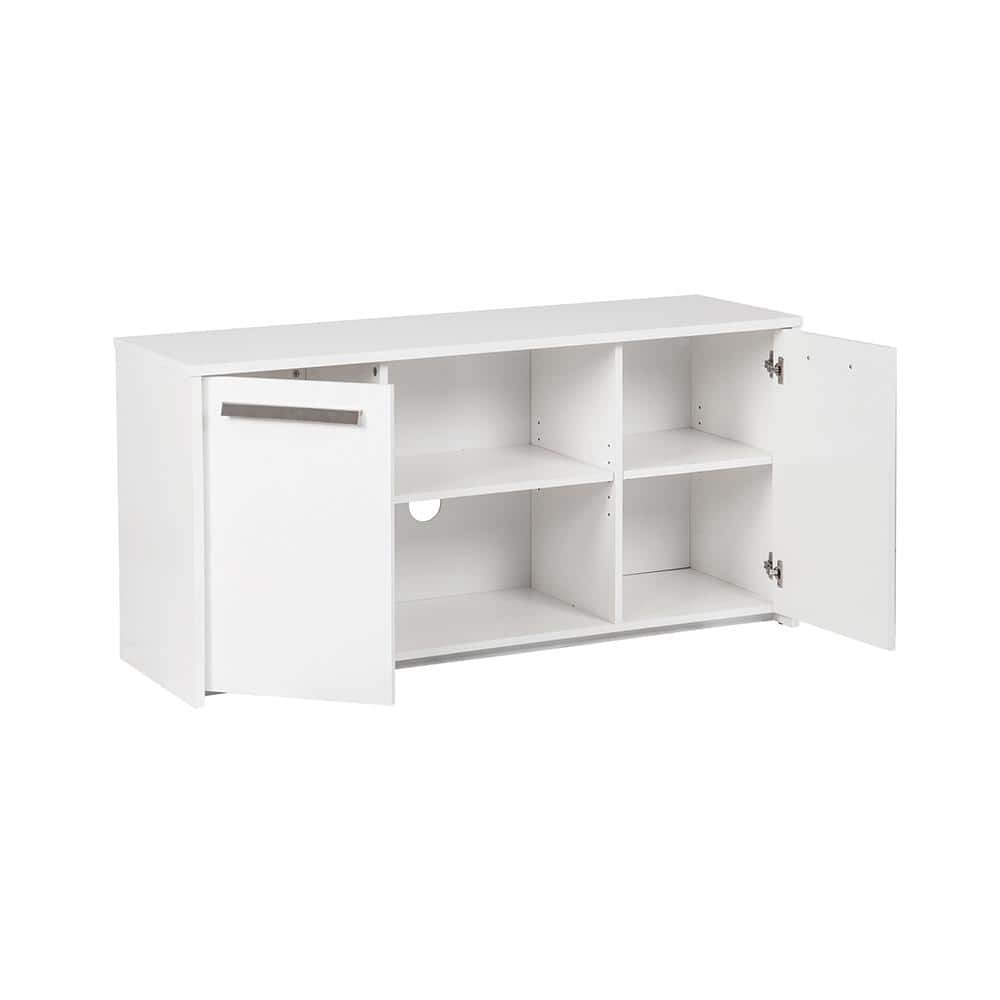 SAINT BIRCH Miami White 2-Door Credenza File Cabinet SBAK4400CFWW