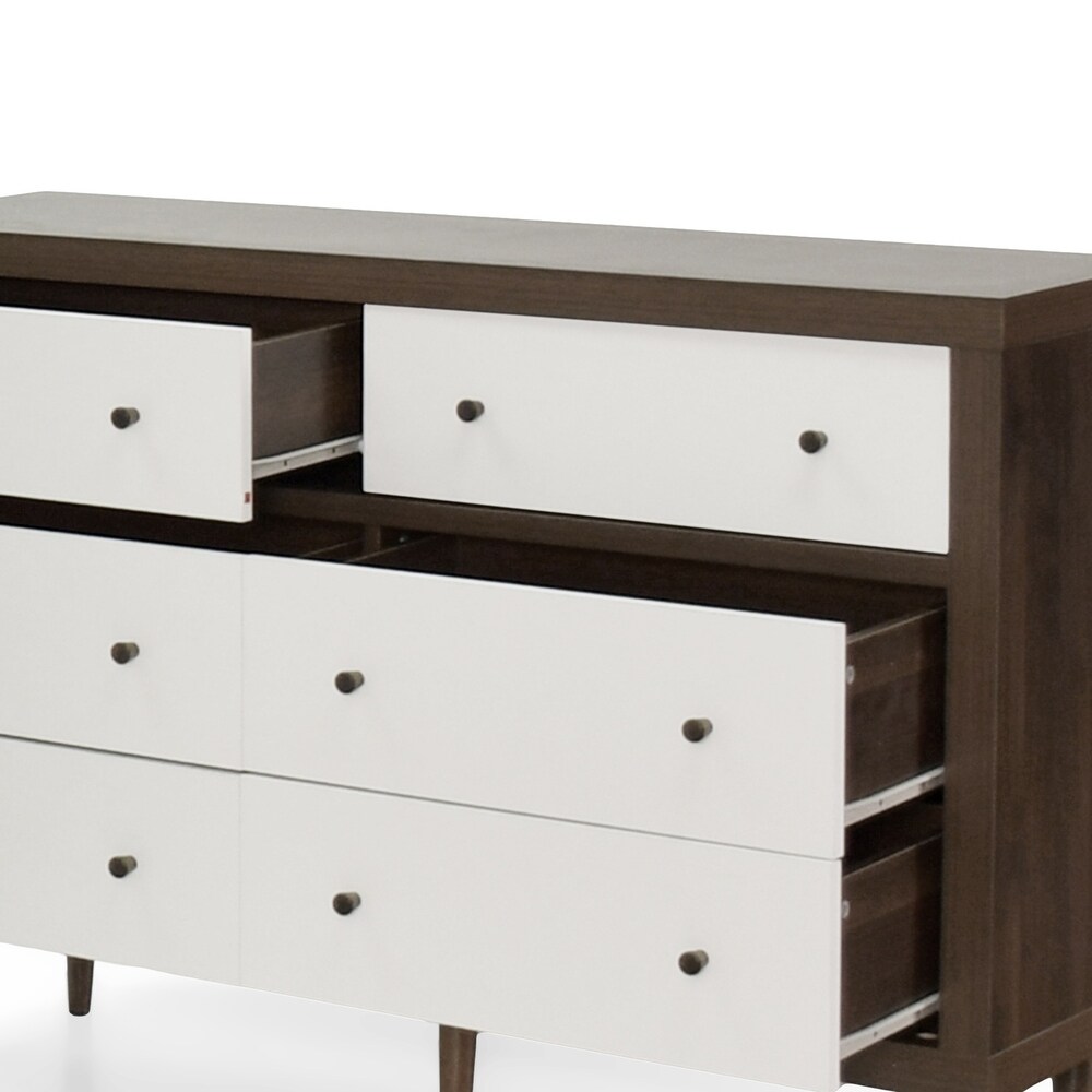 Nystrom Mid Century Modern 6 Drawer Double Dresser by Christopher Knight Home