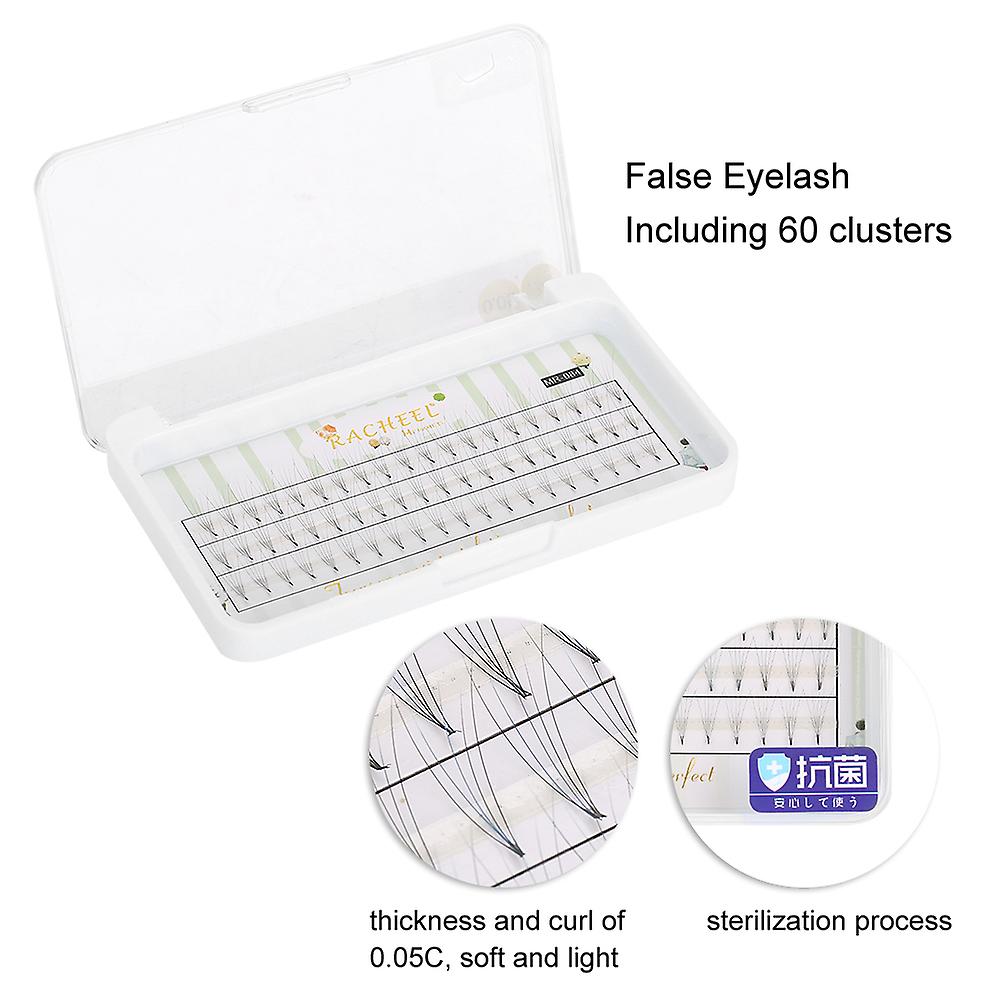 Blue False Eyelashes Makeup Cluster 0.05c Extension Grafted Fake False Eye Lashes (8mm)