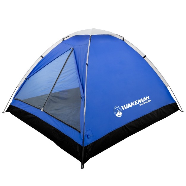 Leisure Sports 2 person Water resistant Dome Tent With Removable Rain Fly And Carry Bag Gray blue