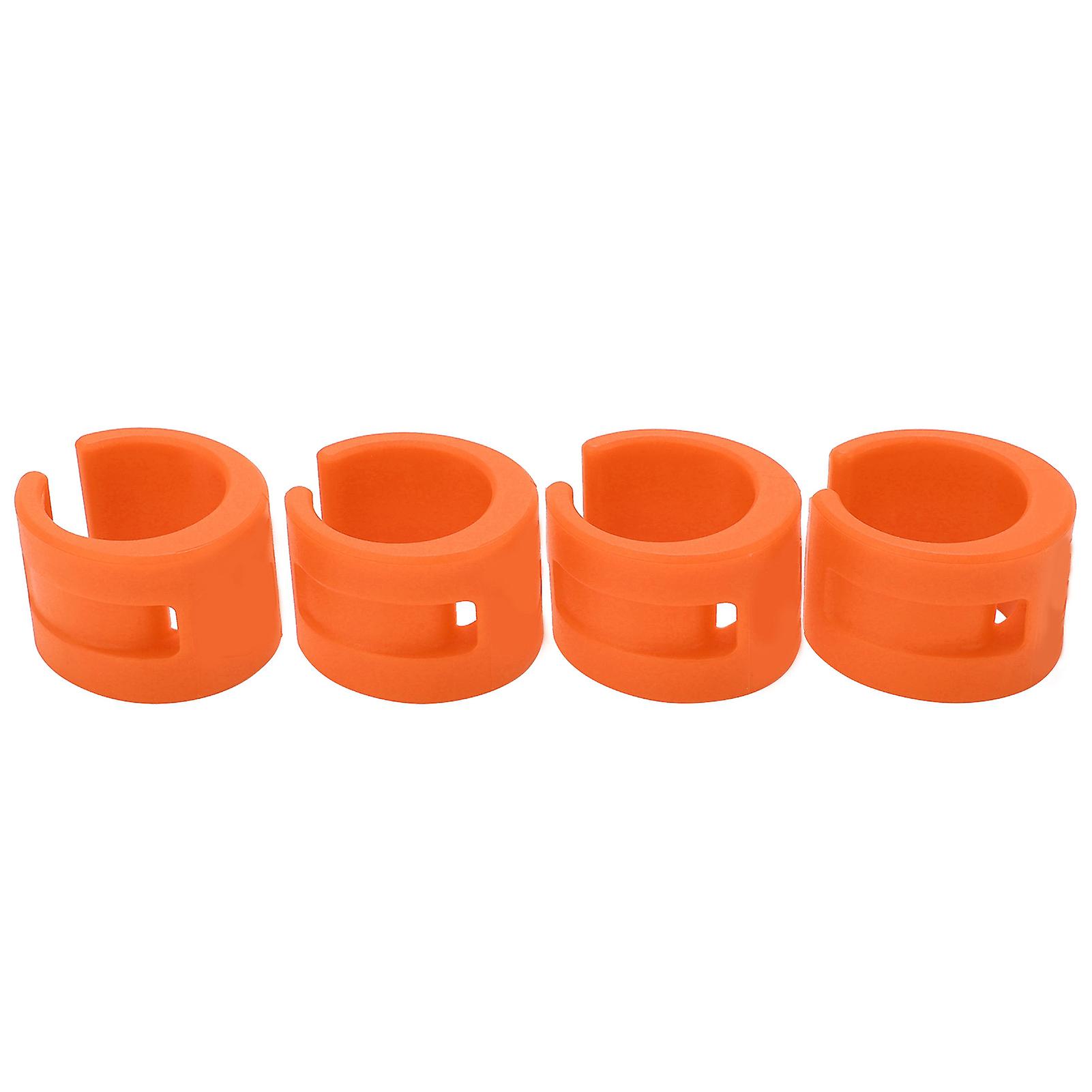 4pcs/set Bike Front Rear Fork Anticollision Rubber Protection Ring Guard Chain Stickerorange