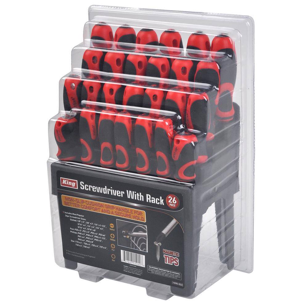 KING Screwdriver set with Stand (26-Piece) 1590-0