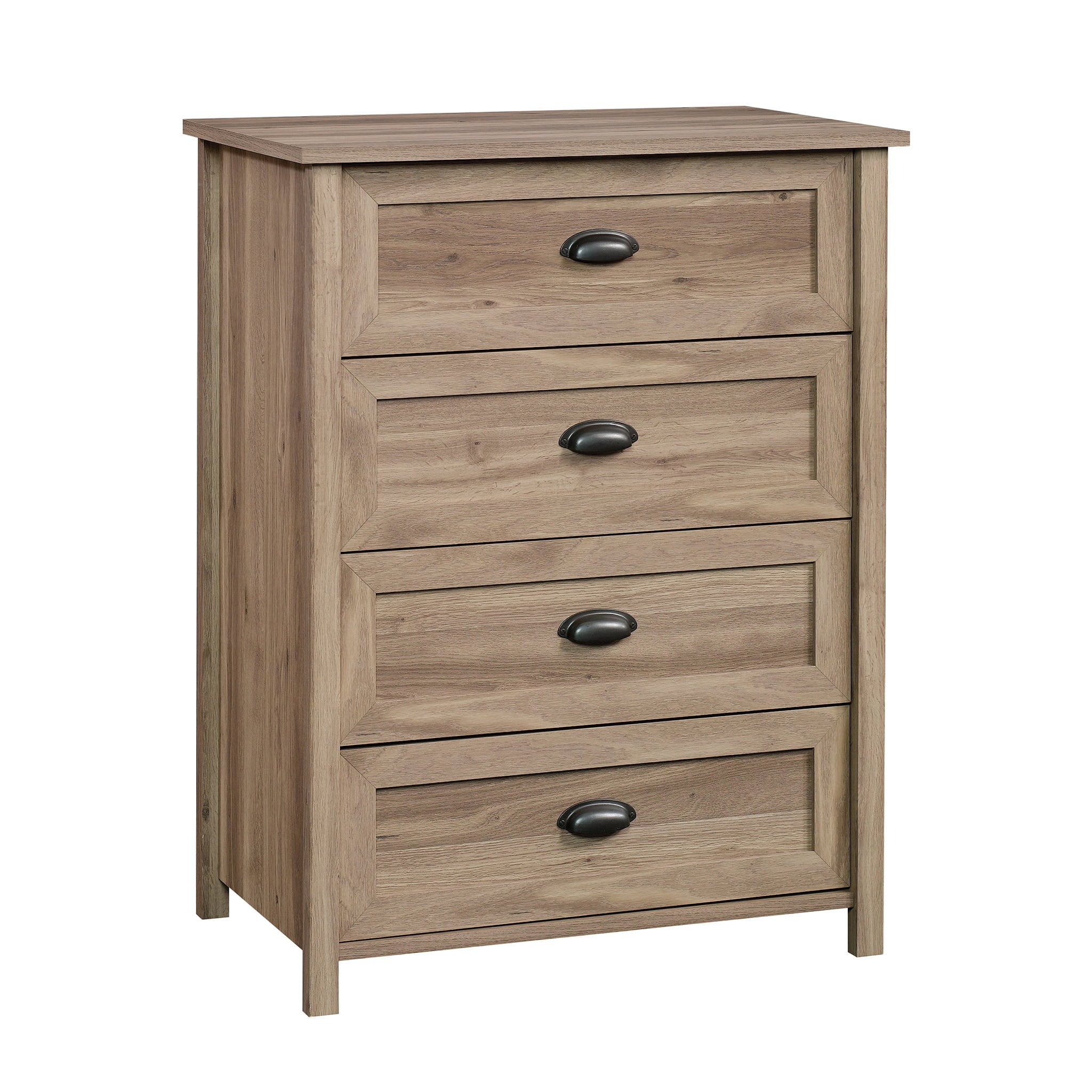 Sauder County Line 4-Drawer Chest, Salt Oak Finish