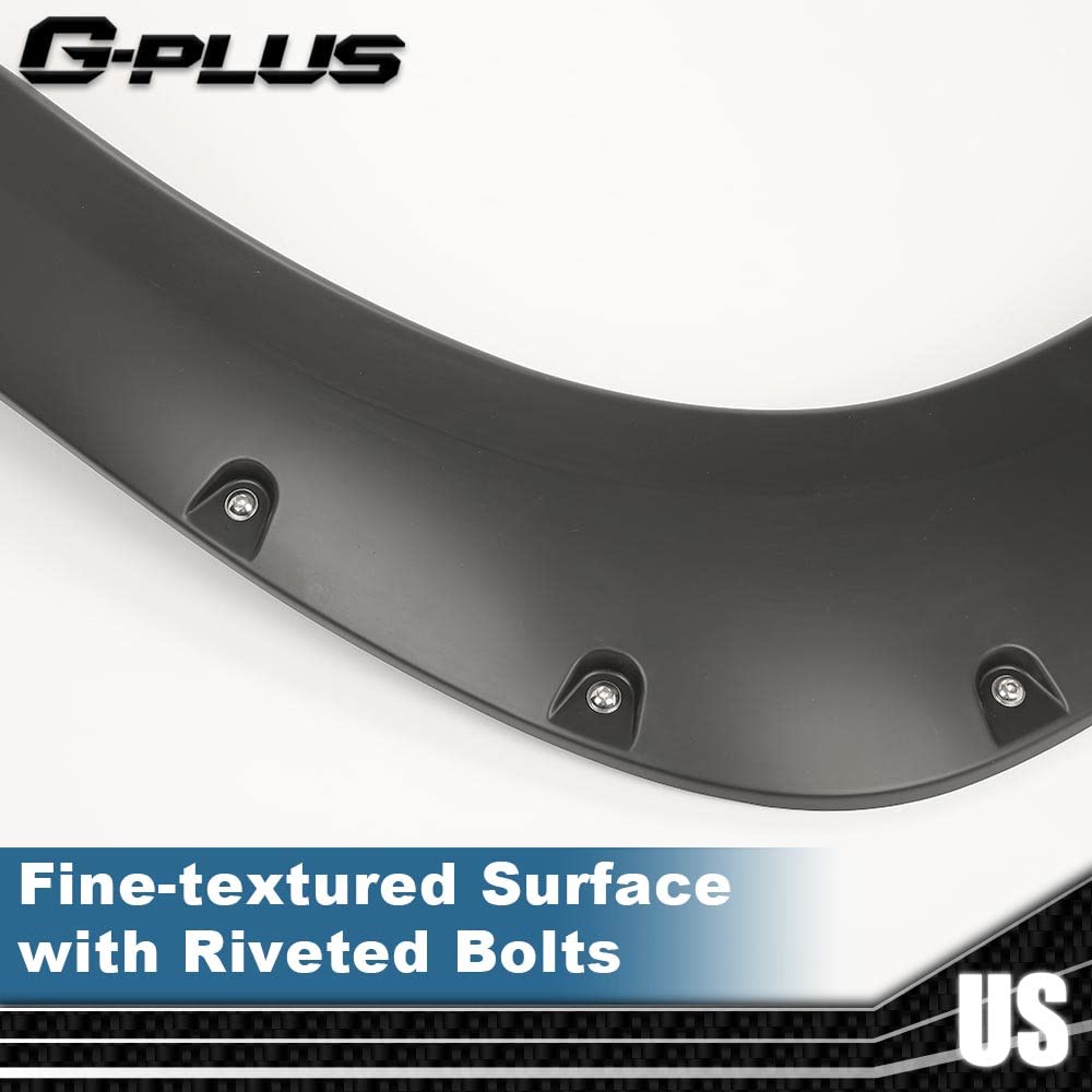 G-Plus Fender Flares Fit for 2007-2013 Toyota Tundra Wheel Fender Flares Pocket Rivet Style Smooth