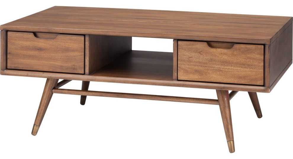 Nuevo Furniture Jake Coffee Table in Walnut   Midcentury   Coffee Tables   by Unlimited Furniture Group  Houzz