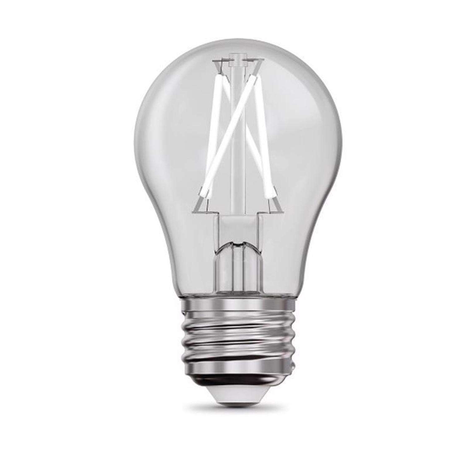 Feit White Filament E26 A15 Filament LED Bulb White 60 Watt Equivalence 2 pk