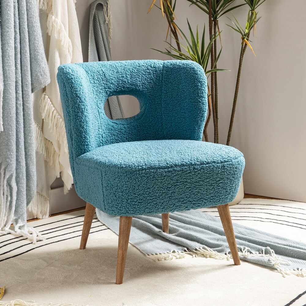 Dulcinea Ullna Lambskin Sherpa Upholstery Accent Chair by HULALA HOME