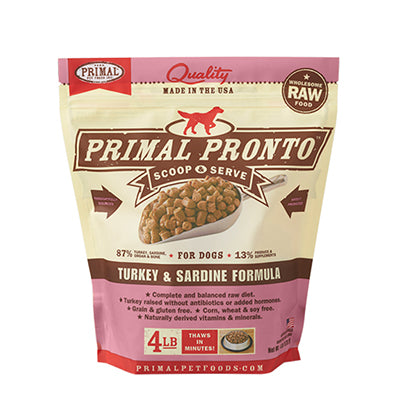 Primal Pronto Turkey and Sardine Formula For Dogs