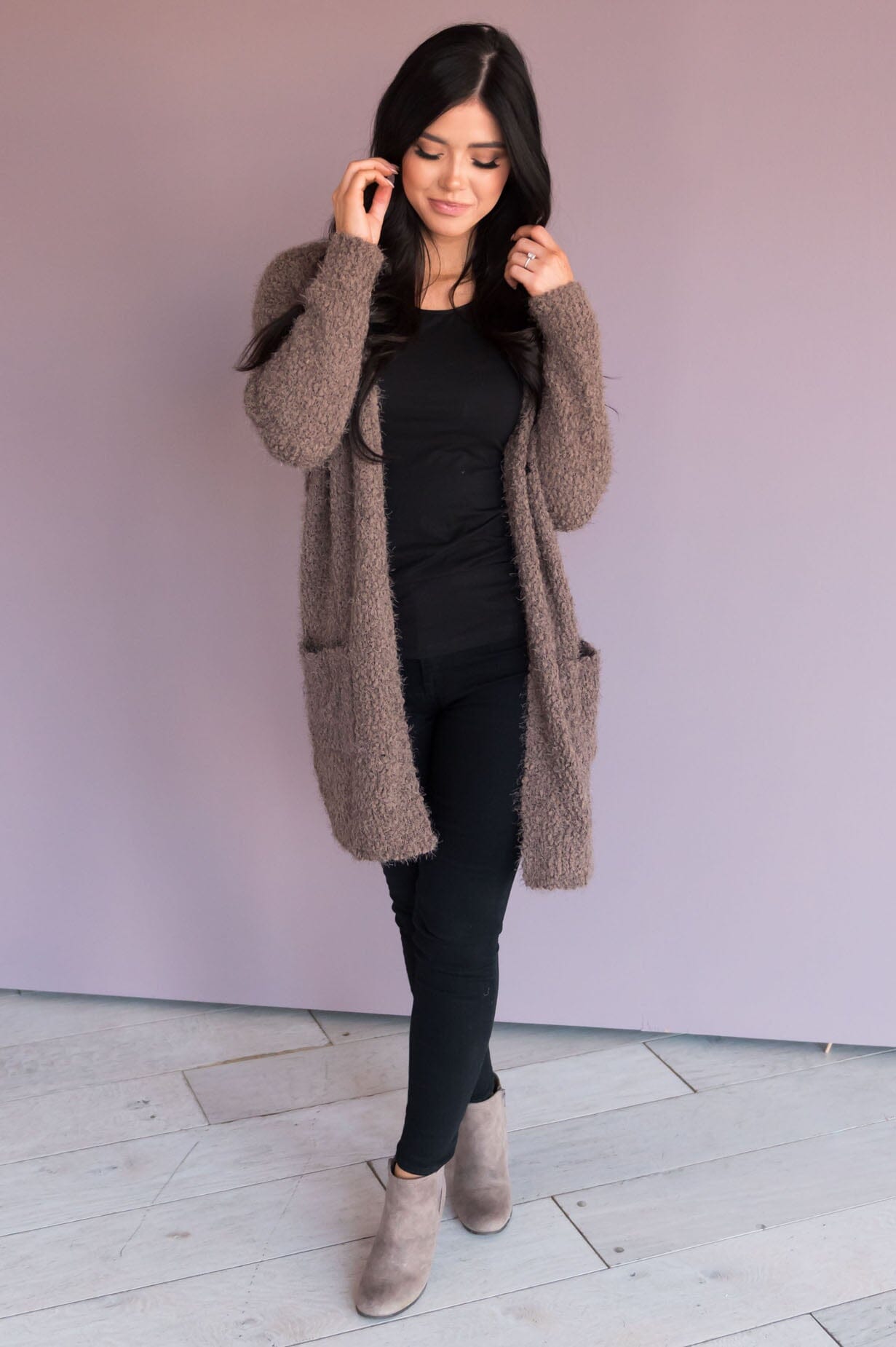 Soft & Cuddly Modest Sweater Cardigan