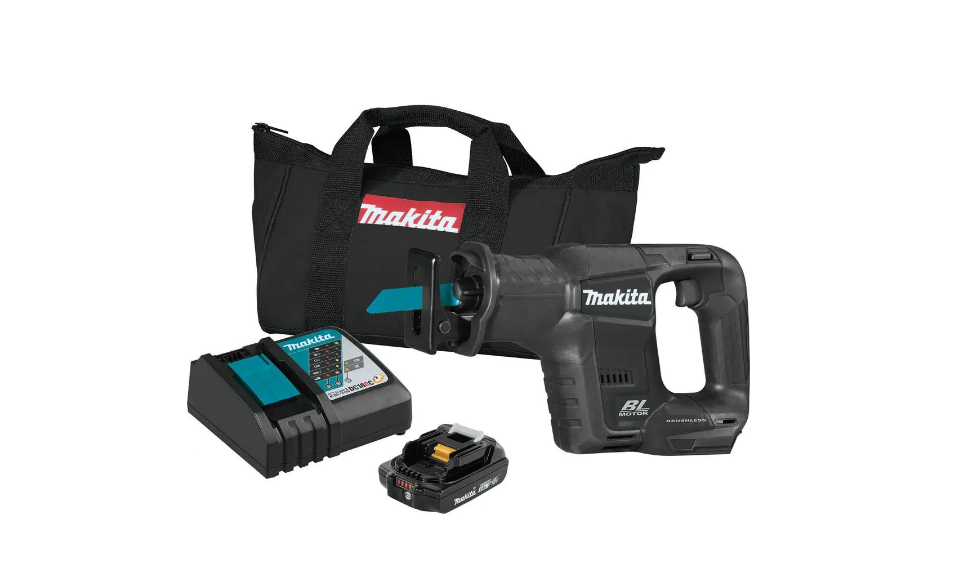 Makita XRJ07R1B 18-Volt LXT Sub-Compact Lithium-Ion Brushless Cordless Recipro Saw Kit (2.0 Ah)