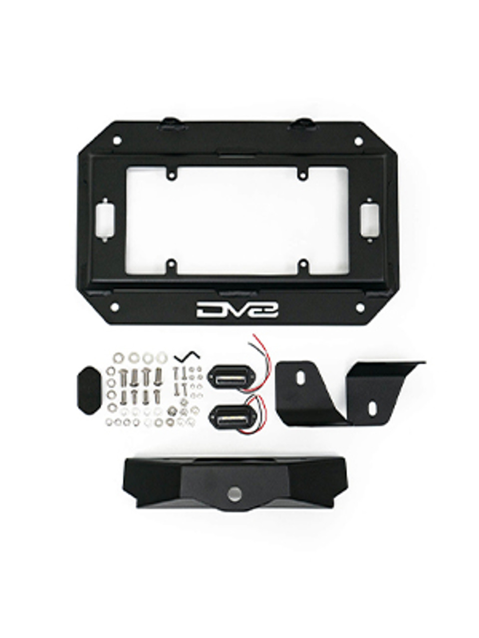 DV8 Offroad 201822 Jeep Wrangler JL Spare Tire Delete With Light Mounts Spare Tire Carrier Delete Plate