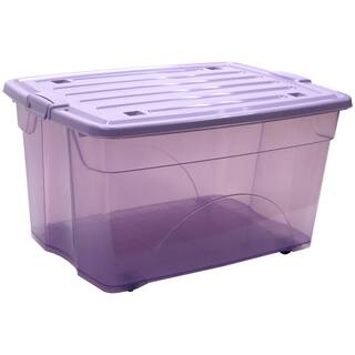 REDMON Since 1883 Taurus 16 Gal. Rolling Storage Tote with Snap on Lid in Lavendar 7308LV